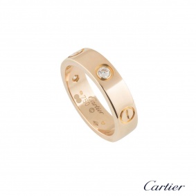 Cartier Love Rose Gold Ring Size 54 B4087554